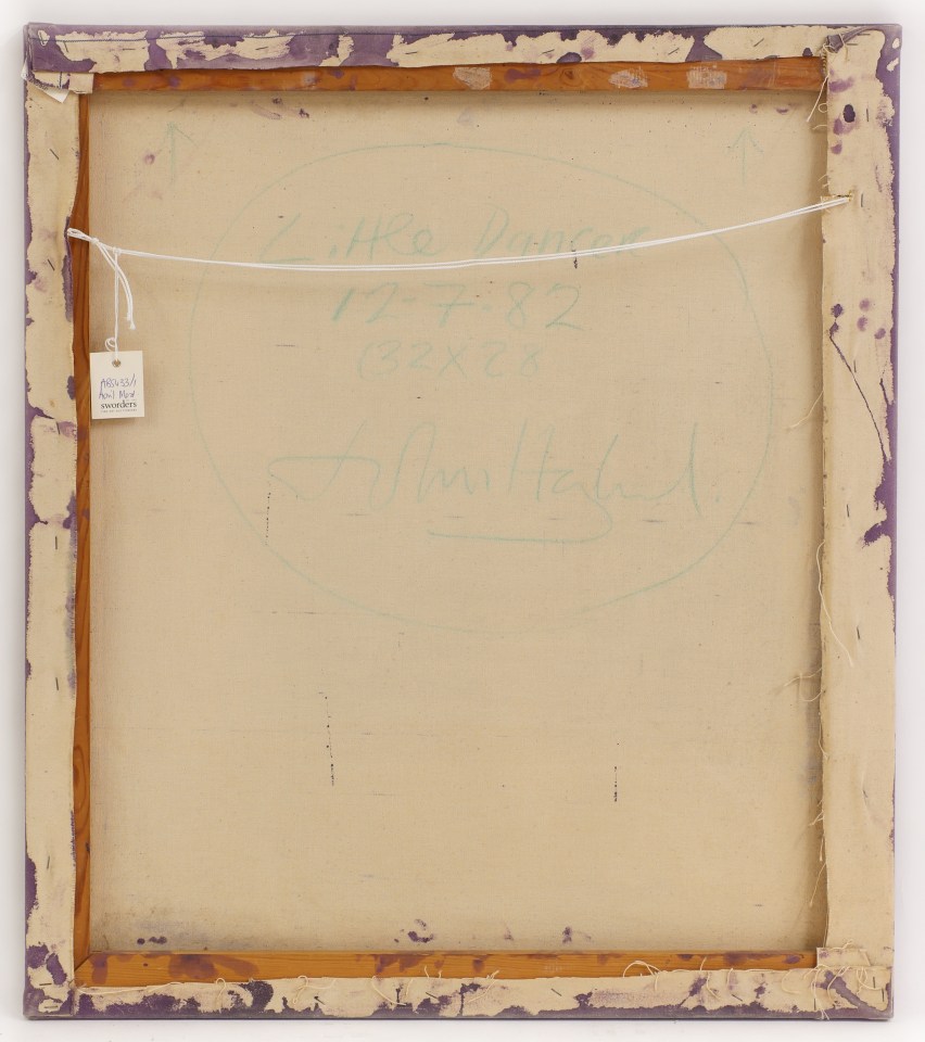 The painting was dated back to 1982 and had been signed by Royal Academy artist John Hoyland