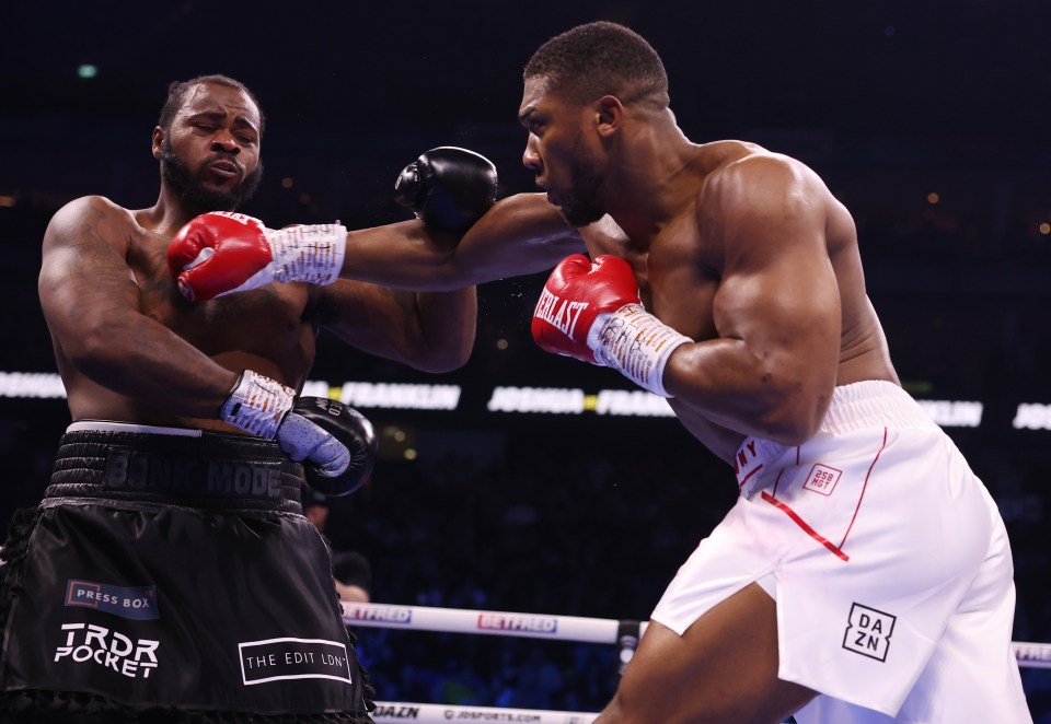 Jermaine Franklin was beaten on points by Anthony Joshua