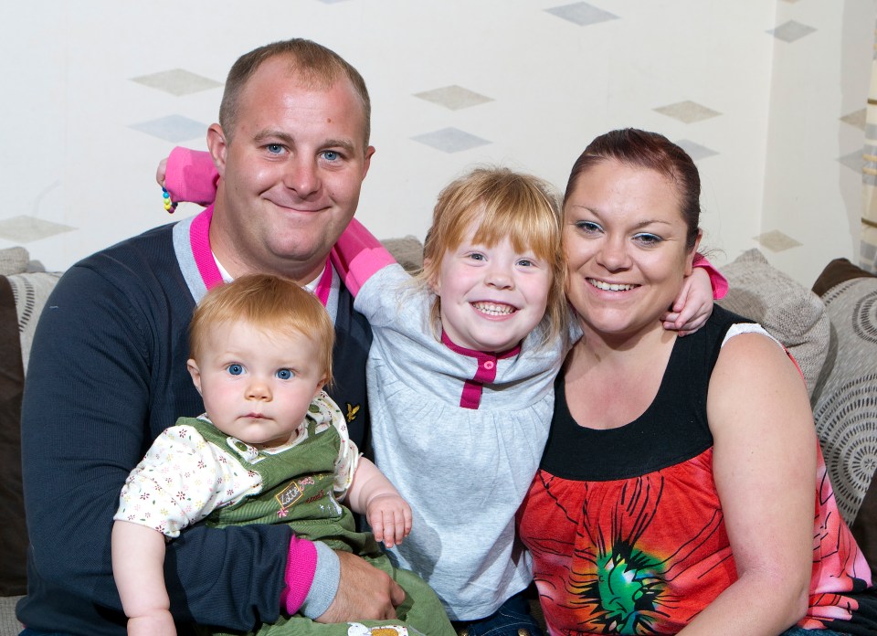 Luke and Emma Pittard with their children Chloe and Brooke