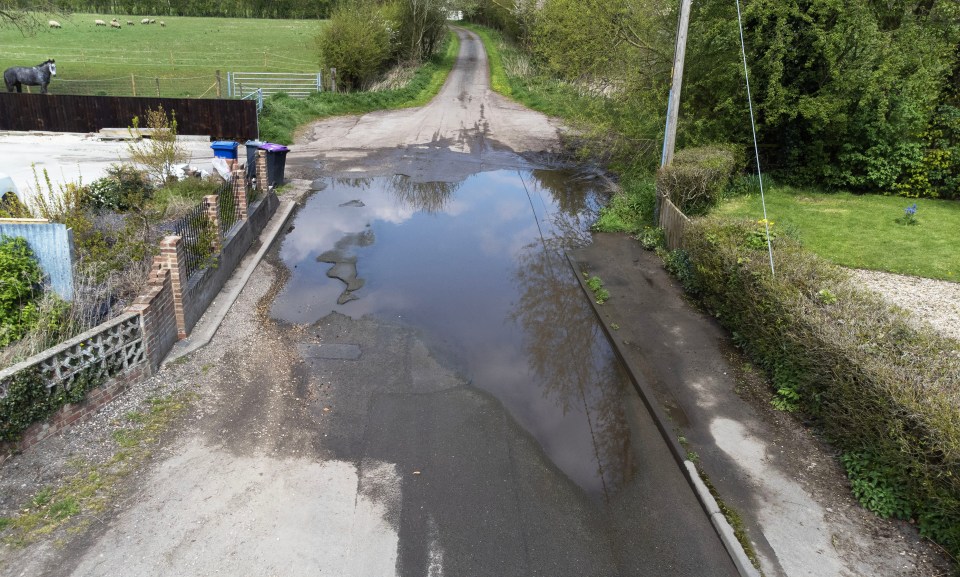 Britain's largest pothole in Osgodby, Lincolnshire is 6 inches deep