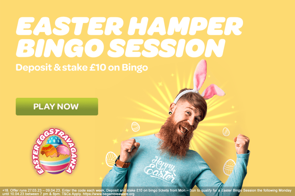 Play in Sun Bingo’s Easter session for the chance to win a tasty treat!