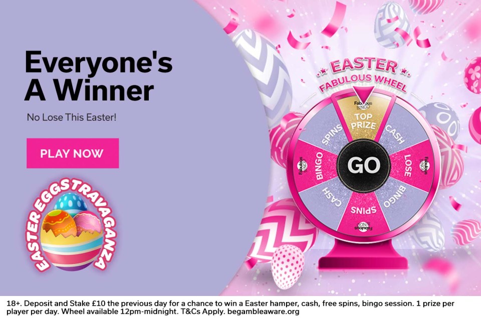 Win with every spin of the Absolutely Fabulous Wheel this Easter