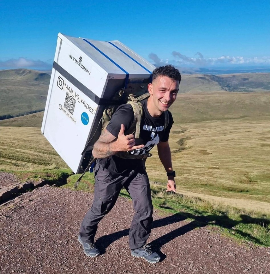 Sam Hammond is running the London Marathon on Sunday — while carrying a fridge