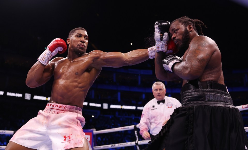 Anthony Joshua beat Jermaine Franklin in his return fight