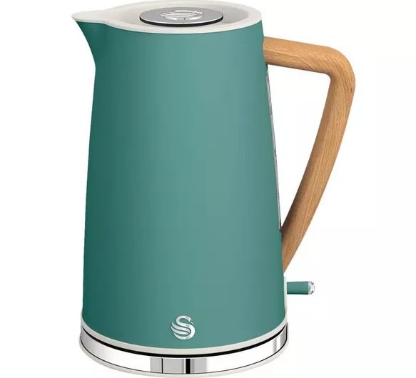 Bring some colour to your kitchen with the Swan Nordic green jug kettle