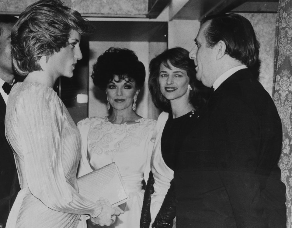 Barry was a huge hit with the Royal Family and met Princess Diana and Joan Collins