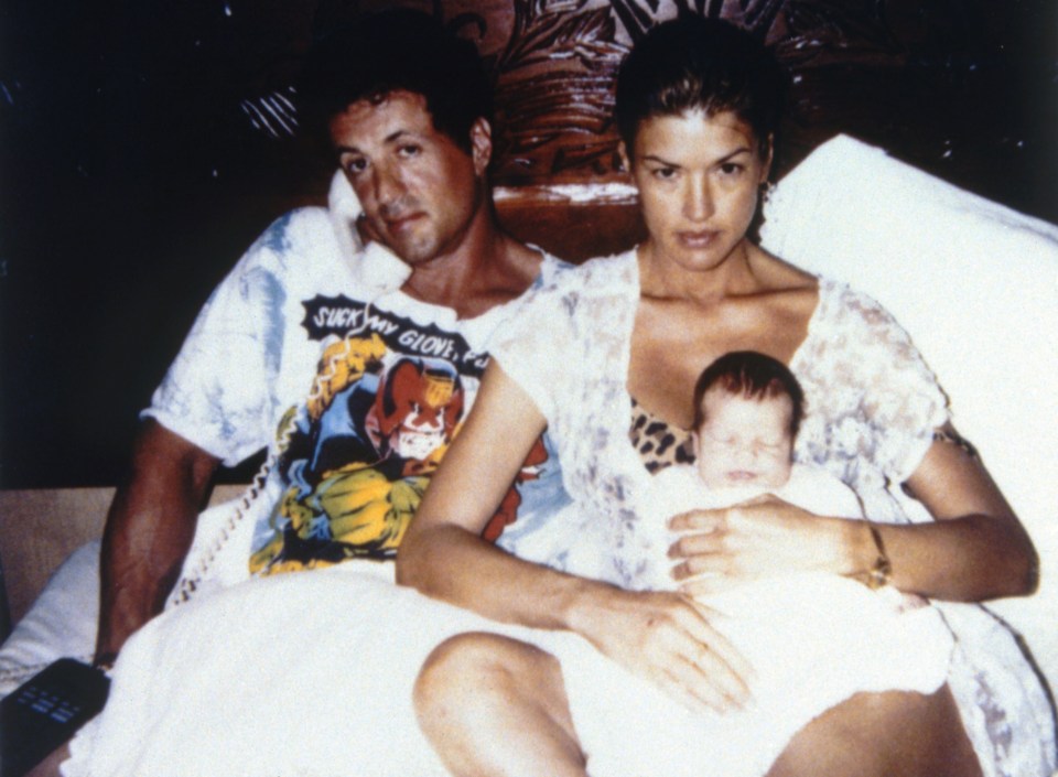 Sylvester Stallone, Janice Dickinson and baby Savannah