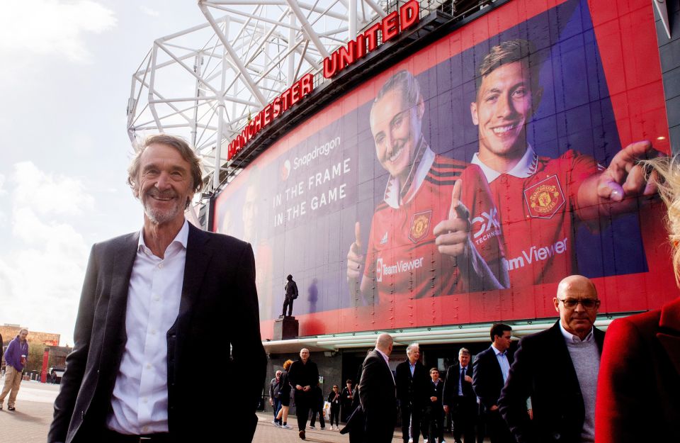 Sir Jim Ratcliffe is reportedly leading the race to buy Man Utd