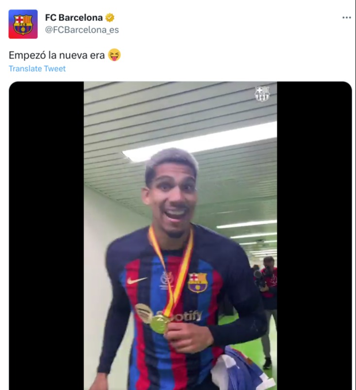 Ceballos was mocking a Barcelona social media post from January