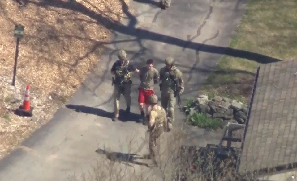 The moment US Air National Guardsman Jack Teixeira was arrested