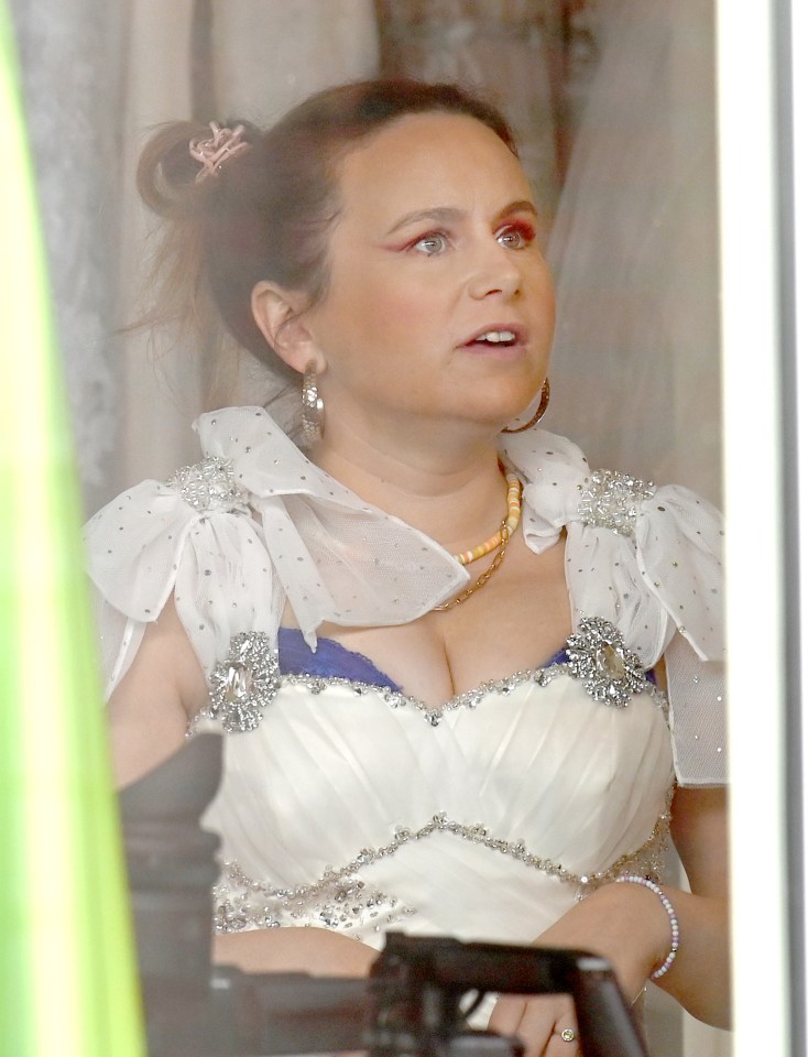 Dolly-Rose Campbell was seen dressed in Gemma's unique bridal gown