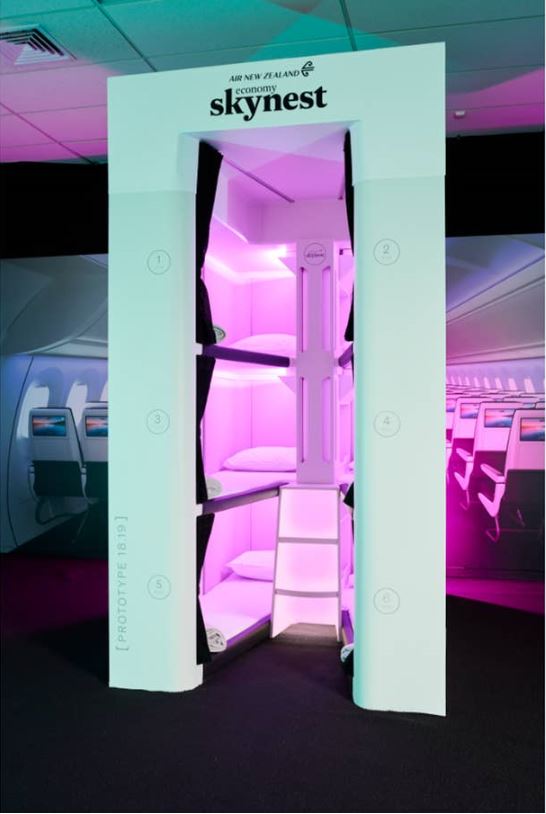 Six bunk beds will be available for passengers on board the planes