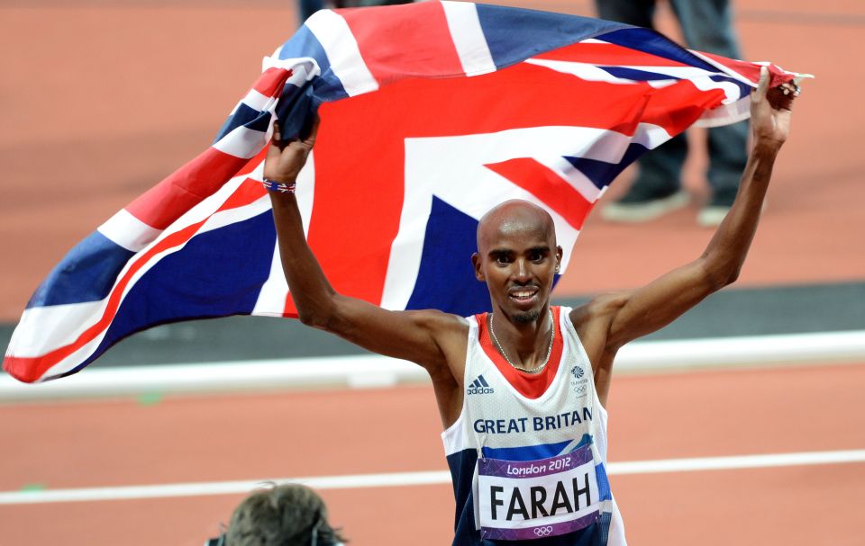 Legendary long-distance runner Mo Farah celebrates double gold at London 2012