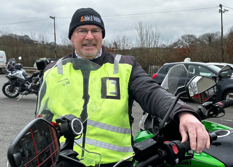 Biker Chris Pursey, 63, came to the region after reading about its magnificent landscapes