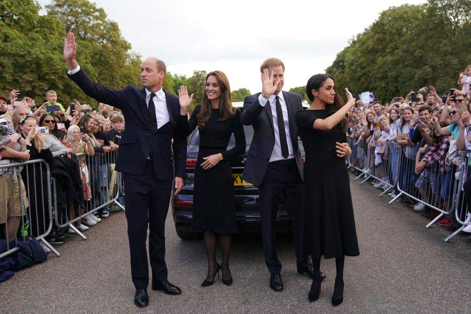 To the mourners, the couples appeared to show unity after the Queen's death