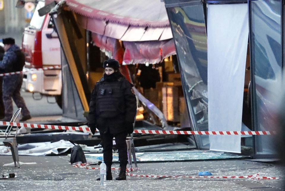 The cafe was destroyed and 30 were injured in the horror explosion on Sunday