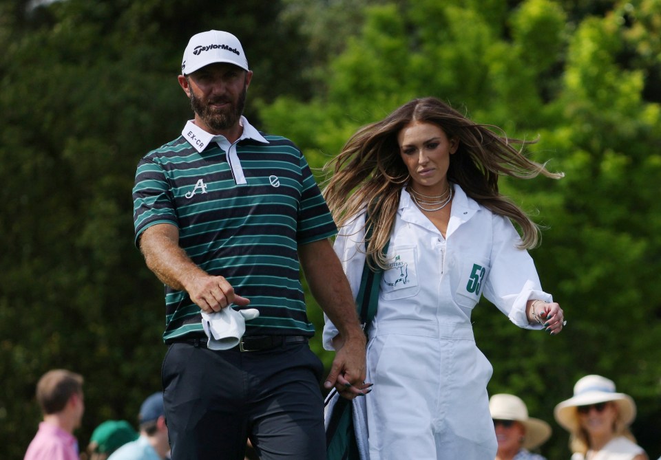 She also supported her husband Dustin Johnson at the Masters this month