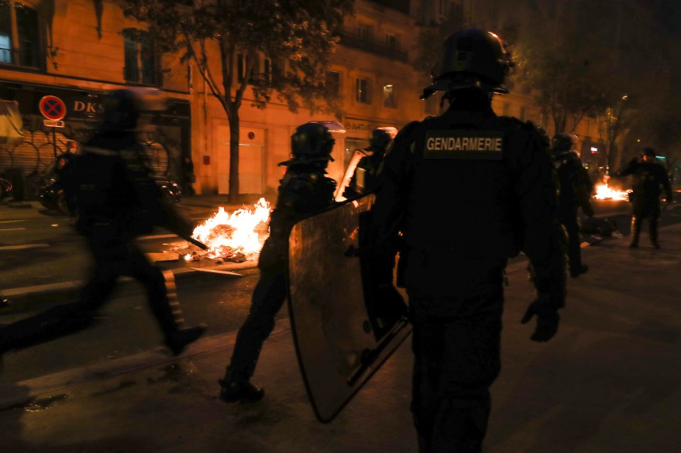 Protests broke out once again over Macron's hated pension age increase