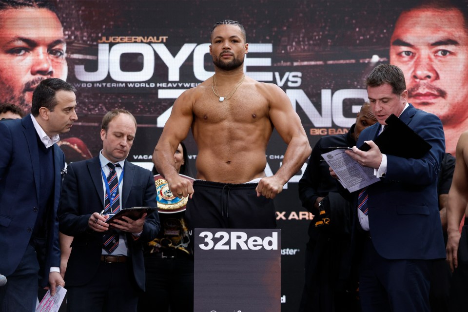 Joe Joyce weighing in to fight Zhilei Zhang