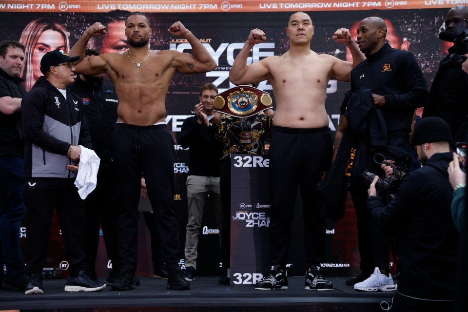 Joe Joyce and Zhilei Zhang ahead of their fight