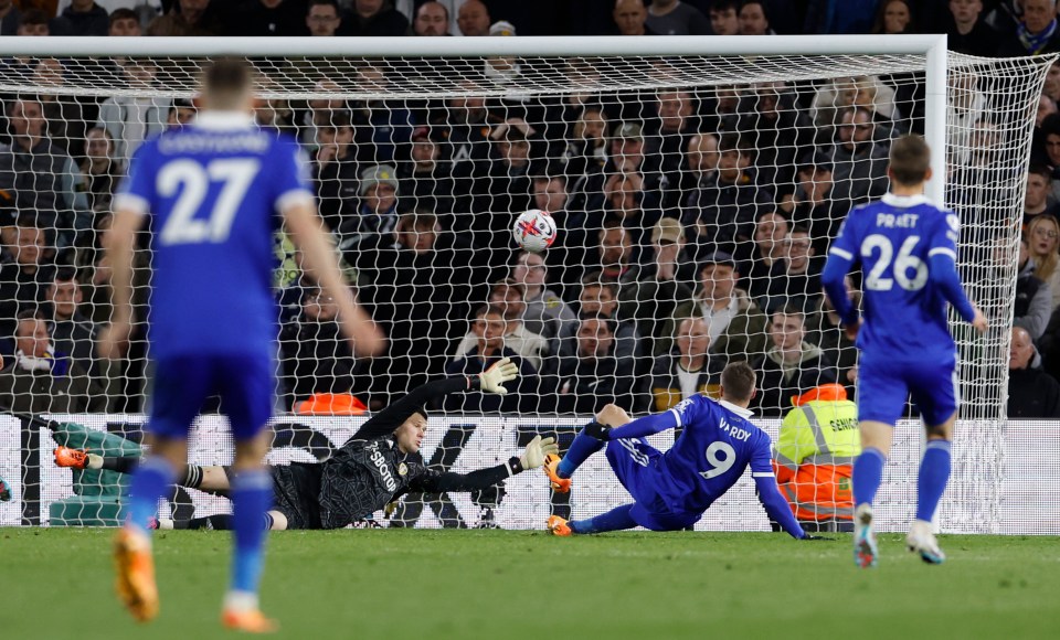 Vardy had another effort ruled out by the flag