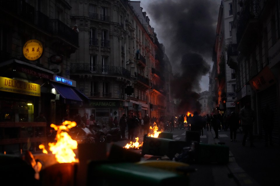 Demonstrations have broken out all over Paris