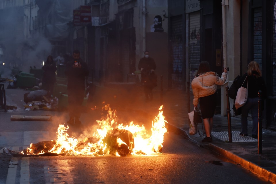 Rioters protested Macron's pension reform