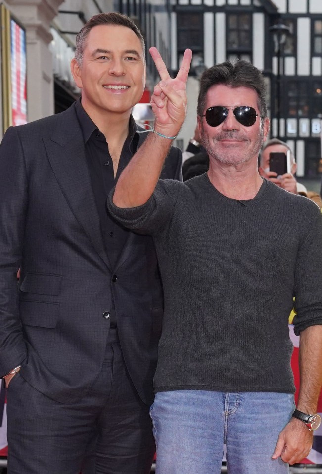 David Walliams and Simon Cowell together at the Palladium in 2020