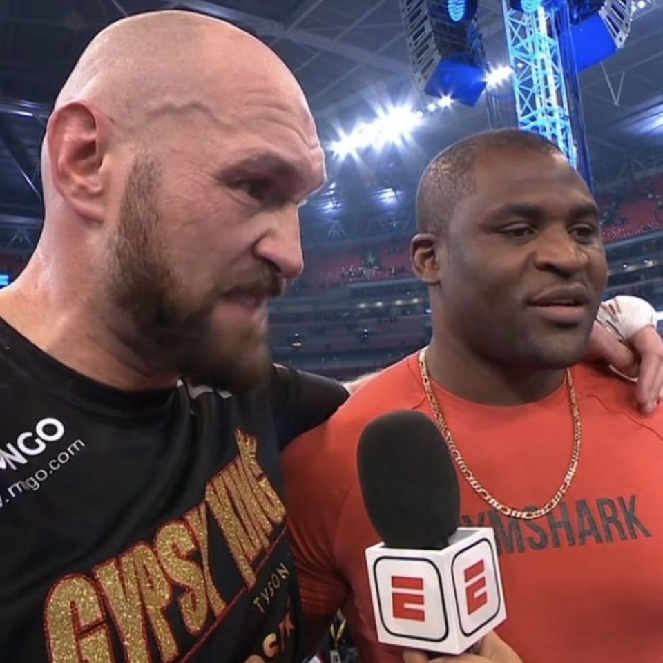 Tyson Fury has flirted with a hybrid boxing match in MMA gloves with former UFC champ Francis Ngannou