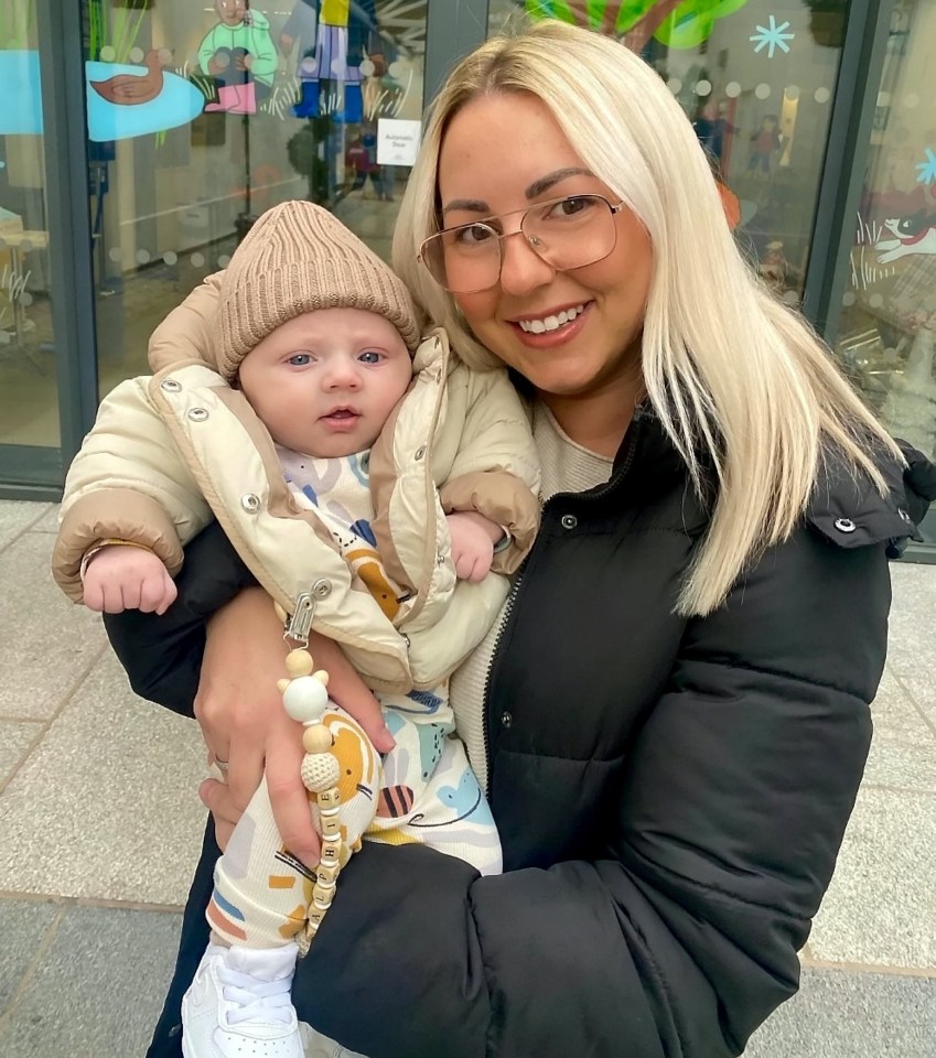 The couple were devastated to learn Ralphie, pictured with mum Sophie, had a rare form of leukaemia when he was just weeks old