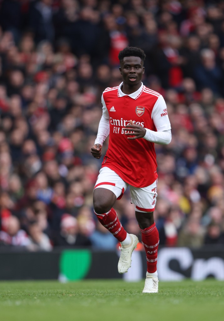 Bukayo Saka missed Arsenal's rout of Leeds last weekend