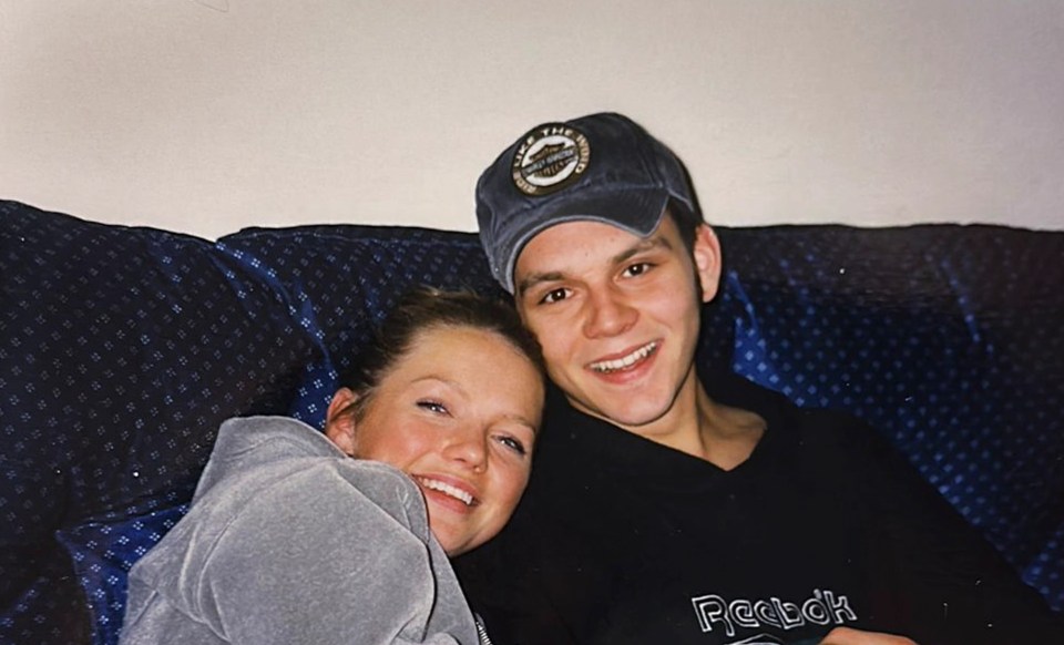 Hannah, pictured with first love Paul in 1998, has been left devastated by his death