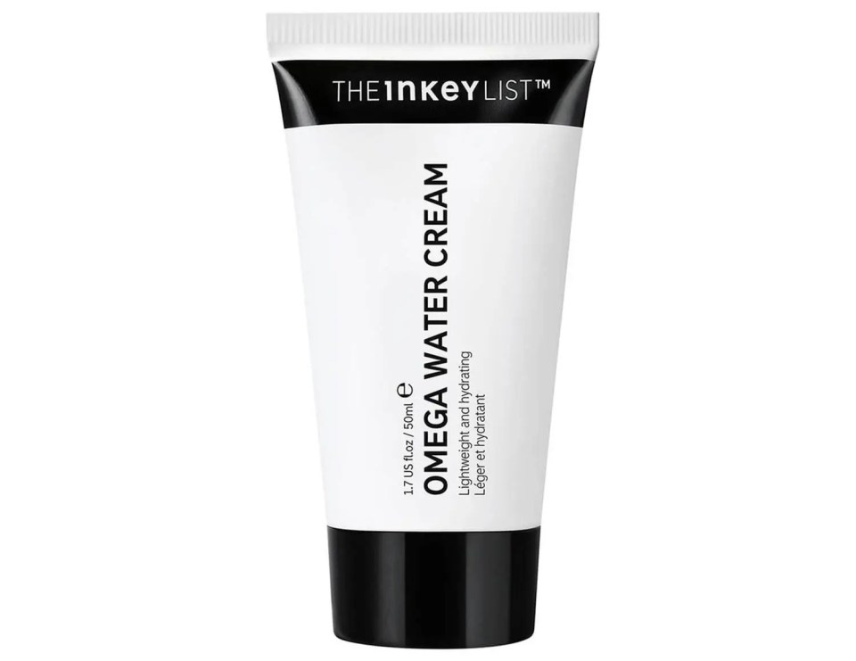 Inkey List's Omega Water Cream is packed with skin-loving ingredients including omega fatty acids, glycerin, betaine and niacinamide