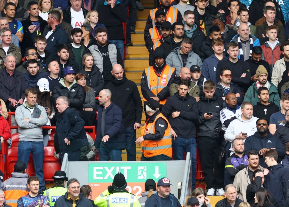 Some Tottenham fans appeared to leave just 15 minutes into the game