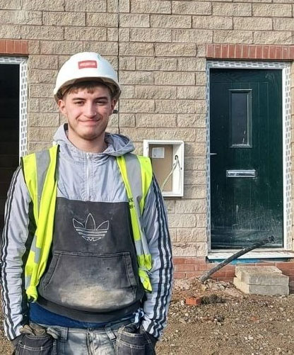 Lucas is glad he changed his mind and became a bricklayer instead of going to university