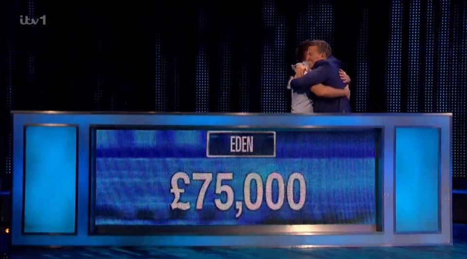 Eden won a whopping £75,000