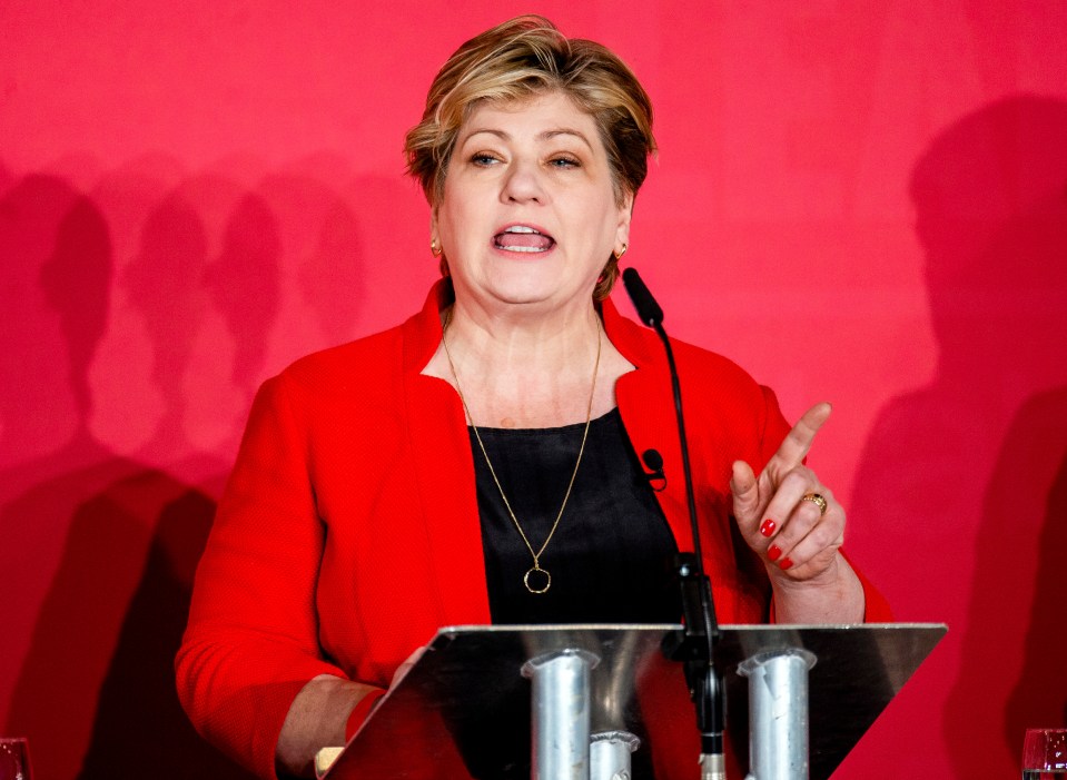 epa08137844 Emily Thornberry speaks during the first Leader and Deputy Leader hustings event in Liverpool, Britain, 18 January 2020. A Labour Party leadership election will be held in 2020 after the current leader, Jeremy Corbyn, said that he intended to resign following the party's poor results at the 2019 general election. The result of the leadership election will be announced on 04 April EPA/PETER POWELL