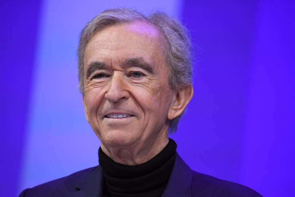 Luxury goods chief Bernard Arnault has topped the list