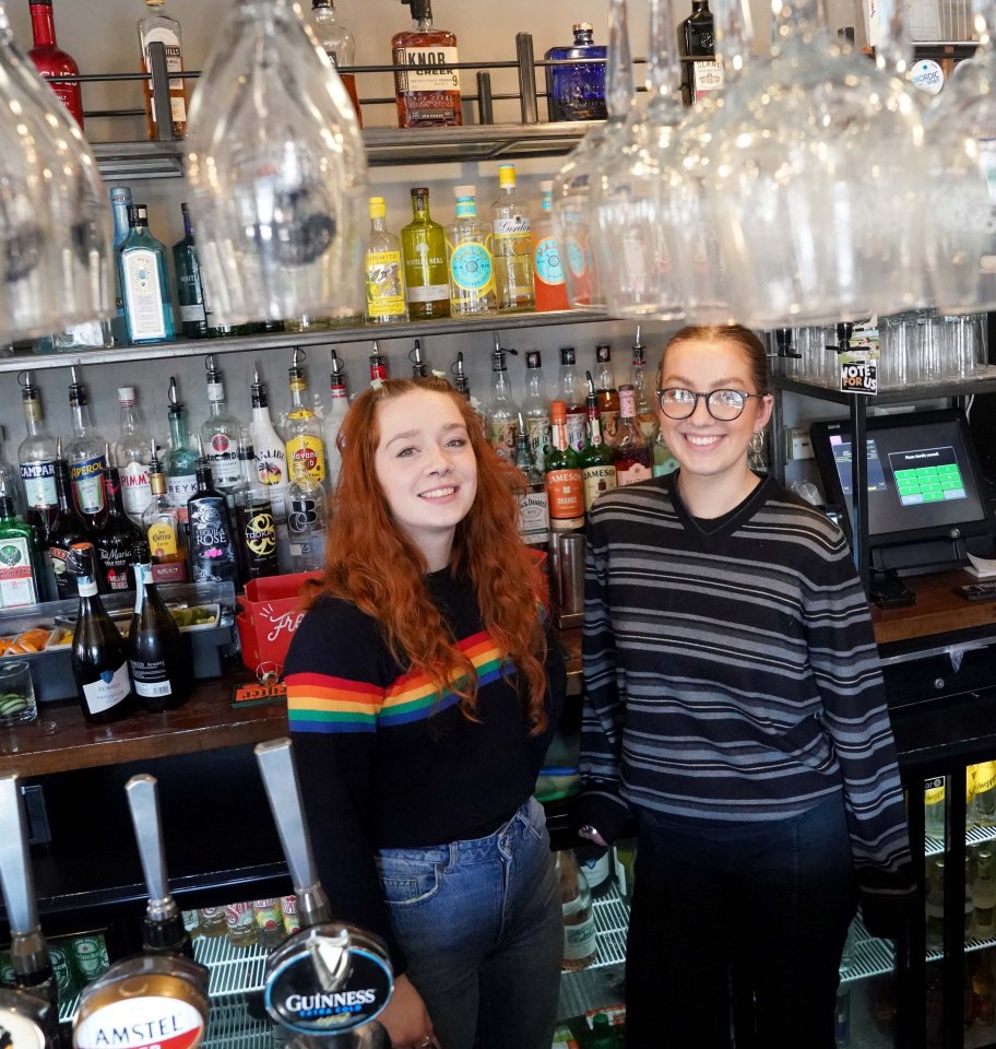 Molly Brockhouse, supervisor at The Old Crown pub and her friend and fellow supervisor Scarlett Ball