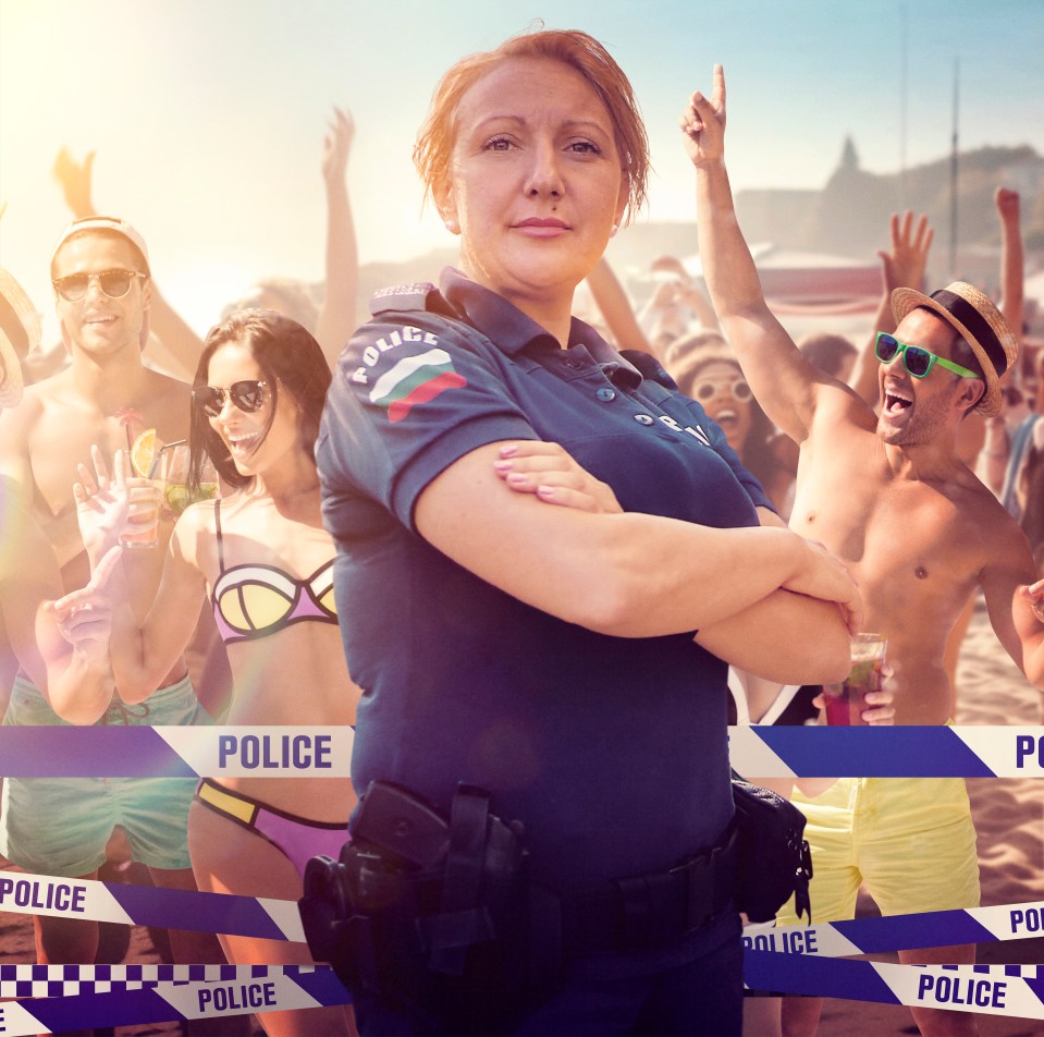 Local cop Desislava Goranova warns it is not all fun in the sun. 'You have beautiful nature and a stunning beach, but also places with criminals, drunk people, people on drugs'