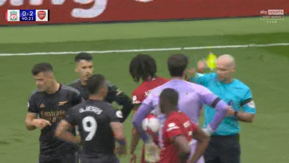 Both players were booked following the altercation