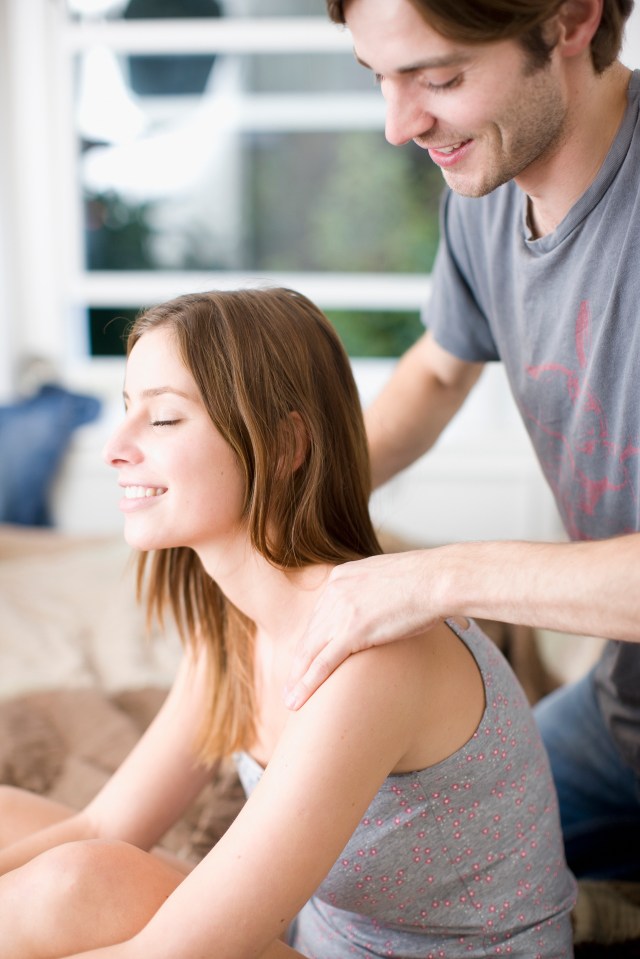 A sexy stroke while cooking dinner or a quick shoulder rub can help to build tension and excitement between you