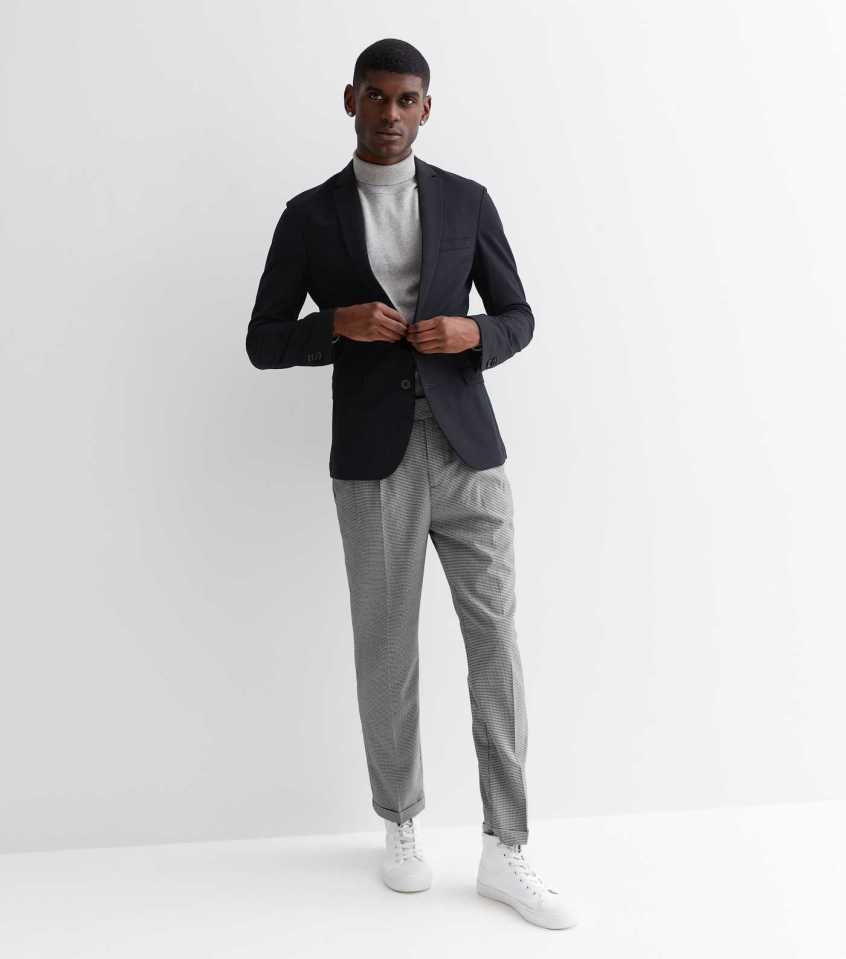 New Look Navy Super Skinny Fit Suit Jacket