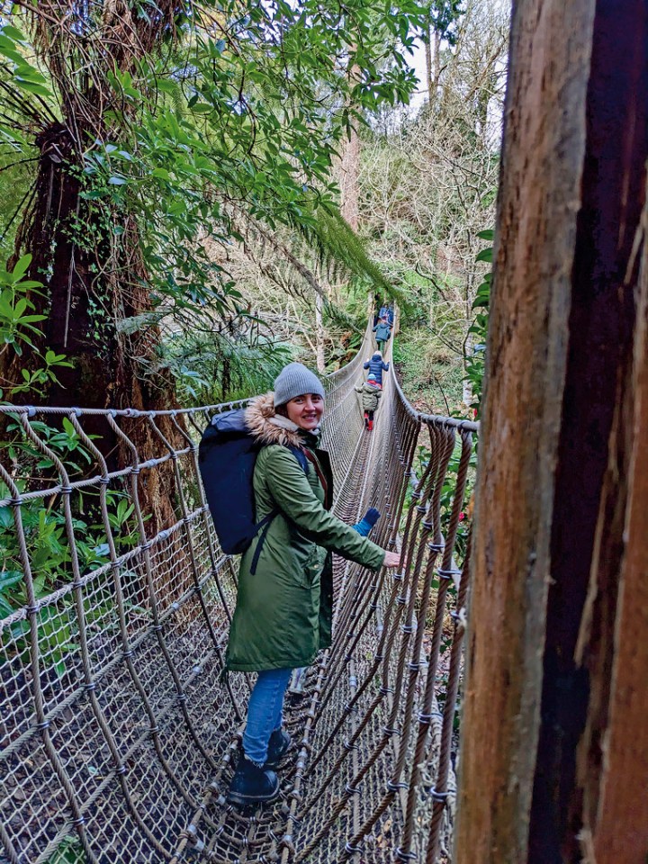 Take a deep breath and venture across one of Britain’s longest Burmese rope bridges, stretching 100 feet above the jungle floor