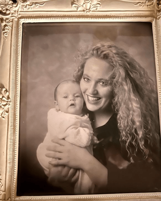 Debbie shared this snap of her with Georgia as a baby