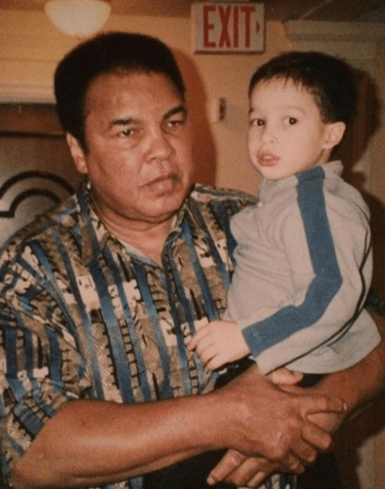 Muhammad Ali with grandson Biaggio Ali Walsh