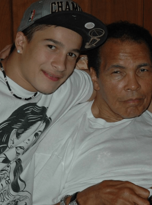 Biaggio Ali Walsh with Muhammad Ali