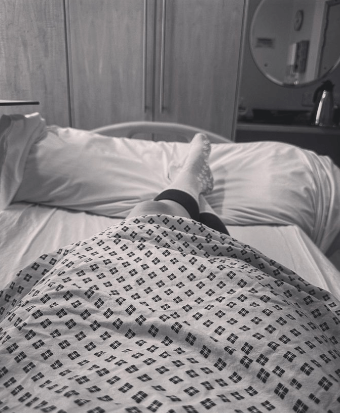 Georgia told fans she has miscarried with a picture from the hospital