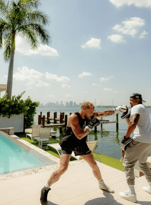 Coach J'Leon Love with Jake Paul