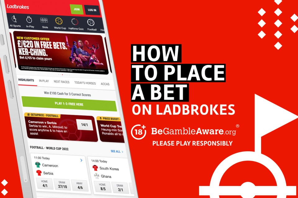 How to place a bet on Ladbrokes. 18+ BeGambleAware.org Please play responsibly.